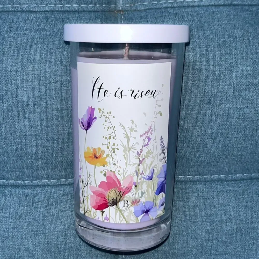 NEW! Western Brook Fig Flower Candle 11.5oz “He is Risen”